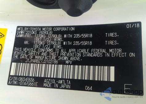 2018 Lexus Nx 300 F Sport from USA, damaged, VIN JTJYARBZ7J2102186